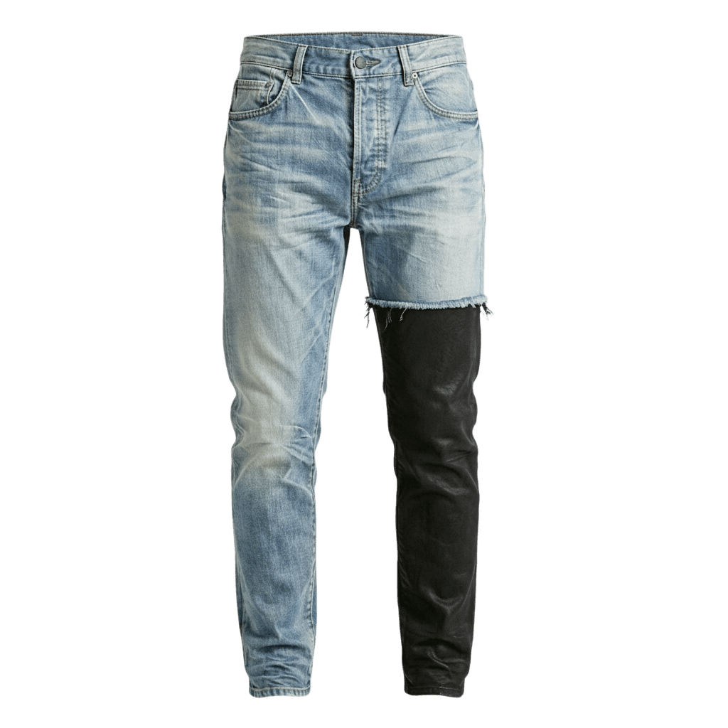 Hybrid Denim-Leather — Contrast
